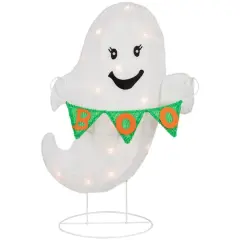 25" Lighted LED Ghost with Boo Banner