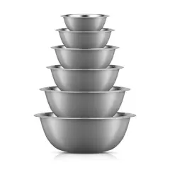 JoyJolt&reg; Stainless Steel Mixing Bowl Set Gray