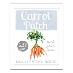 Carrot Patch Sign 2 16" x 20" Canvas Wall Art