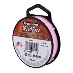 Beadalon&reg; WildFire&trade; Bead Weaving Thread, 006" Pink