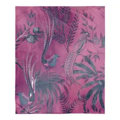Peacock Pattern 50" x 60" Coral Fleece Blanket