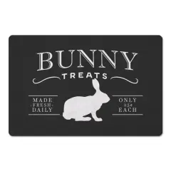 Bunny Treats On Charcoal 27" x 18" Floor Mat