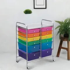 Multicolor 12 Drawer Rolling Cart by Simply Tidy&trade;