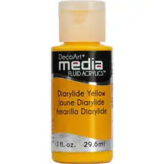 DecoArt Media&reg; Fluid Acrylic Paint, 1oz. Diarylide Yellow