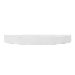 Small White Round Wood Floating Wall Shelf