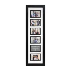 6 Opening 32.5" x 9" Collage Frame with Double Mat by Studio D&eacute;cor&reg;
