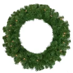 24" Pre-Lit Dorchester Pine Artificial Christmas Wreath