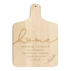 Home Where Roots Grow 8" x 17" Maple Paddle Cutting Board