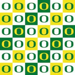 NCAA University of Oregon Ducks Check Cotton Fabric