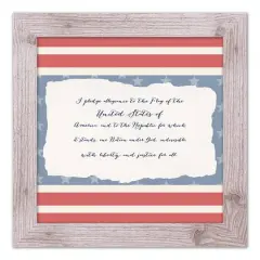 Pledge of Allegiance Western White Framed Print