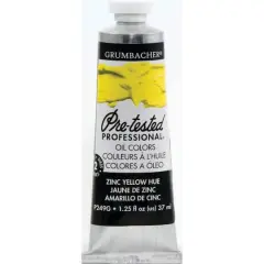 Grumbacher&reg; Pre-Tested Professional&reg; Oil Color Paint, 37mL Zinc Yellow (Lemon Yellow)