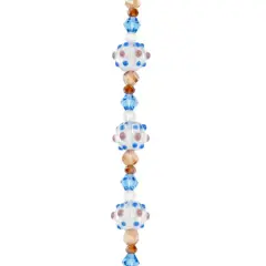 Blue Lampwork Glass Bumpy Round Beads by Bead Landing&trade;