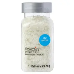 Glow-in-the-Dark Hexagon Specialty Glitter by Recollections&trade; White