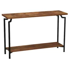 Household Essentials Crown Console 23" 2-Tier Console Table Brown