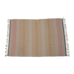 Hello Honey&reg; Yellow & Pink Striped Recycled Throw