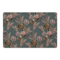 Protea Blooms Floor Mat Emerald