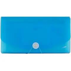 JAM Paper 13 Pocket Plastic Accordion FolderBlue