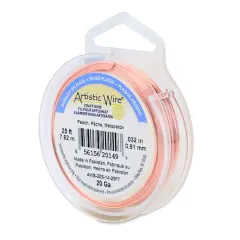 Artistic Wire&reg; 20 Gauge Silver Plated Tarnish Resistant Colored Copper Craft Wire, 25ft. Peach