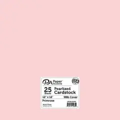 PA Paper&trade; Accents Primrose 12" x 12" 98lb. Pearlized Cardstock Paper, 25 Sheets