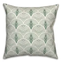 Abstract Leaves Throw Pillow