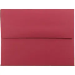 JAM Paper 4.375" x 5.75" Metallic Invitation Envelopes, 50ct. Jupiter Red Stardream