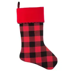 Haute Decor HangRight&trade; Red & Black Buffalo Check Christmas Stocking