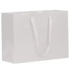 JAM Paper Extra Large Recycled Horizontal Gift Bags, 3ct. Matte White