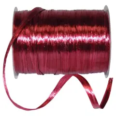 JAM Paper 1/4" Raffia Pearl Ribbon Burgundy