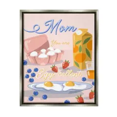 Stupell Industries Mom You Are Egg-cellent Phrase Floater Framed Art Gray