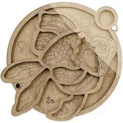 Wonderland Crafts 5.75" Fish Bead Organizer with Transparent Cover