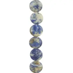 Sodalite Coin Beads, 14mm by Bead Landing&trade;