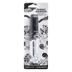Tulip&reg; Permanent Fabric Markers&reg; Black Jumbo Chisel Tip