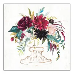 Jewel Toned Florals Canvas Wall Art