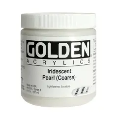 Golden&reg; Heavy Body Iridescent Acrylics 8oz. Iridescent Pearl (Coarse)