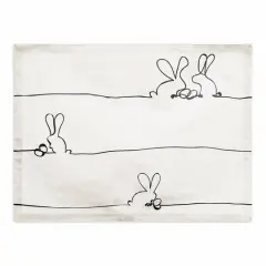 Easter Bunnies Contour 2 18" x 14" Poly Twill Placemat