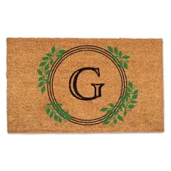Laurel Circle Monogram Door Mat G