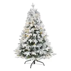 4ft. Pre-Lit Vermont Mixed Pine Artificial Christmas Tree, Clear LED Lights