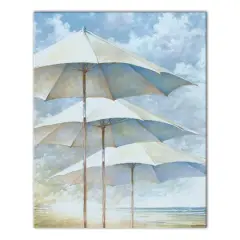 Beach Umbrellas 16" x 20" Canvas Wall Art