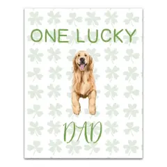 One Lucky Dad 11" x 14" Canvas Wall Art
