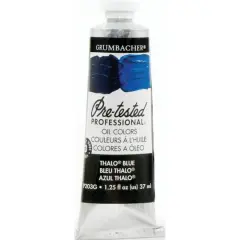 Grumbacher&reg; Pre-Tested Professional&reg; Oil Color Paint, 37mL Thalo Blue
