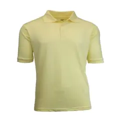Galaxy By Harvic School Uniform Short Sleeve Men's Pique Polo ShirtYellow