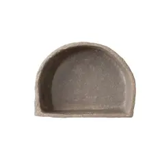 Hello Honey&reg; Gray Paper Mache Half Moon Wall Shelf