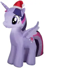 3.5ft. Airblown&reg; Inflatable Twilight Sparkle with Santa Hat