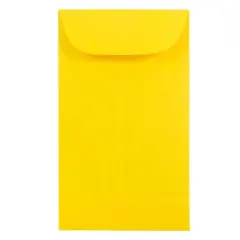 JAM Paper #6 Coin Business Colored Envelopes, 50ct. Yellow