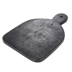 Hello Honey&reg; 12" Black Modern Marble Cutting or Charcuterie Board with Handle