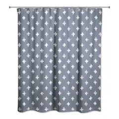 Crosses Shower Curtain Slate