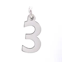 Sterling Silver Number Charm by Bead Landing&trade; 3