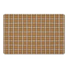 Orange Multi Plaid Floor Mat