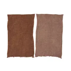 Hello Honey&reg; Embroidered Cotton Tea Towels with Fringe Set