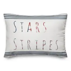 Stars & Stripes Typography Throw Pillow